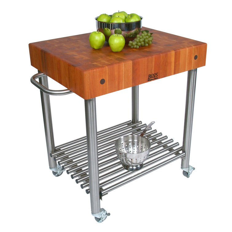 John Boos Cucina D'Amico Kitchen Cart with Butcher Block Top & Reviews